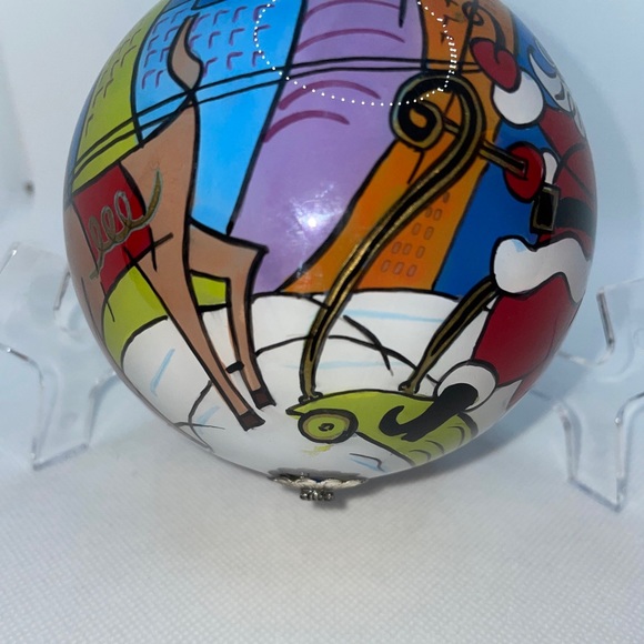 Pier 1 Christmas Ornament LI BIEN 2006 CITY SANTA Blown Glass RARE - Picture 7 of 8